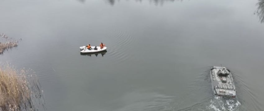 Преодоление водной преграды боевыми машинами под Брестом