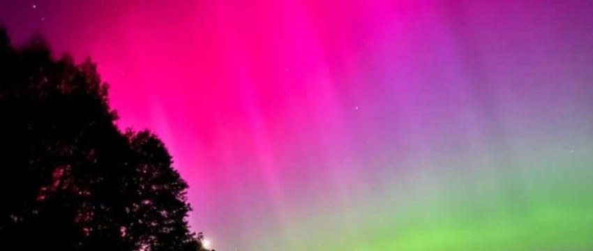 Красочное северное сияние в Брестской области