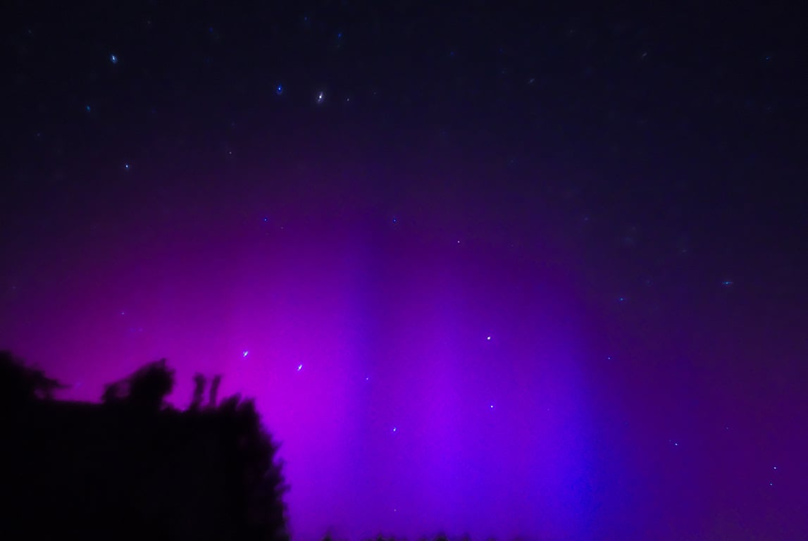Полярное сияние над Беларусью. Чашникский район Витебской области. Фото Сергея Серебро
