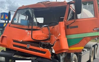 Две бетономешалки столкнулись в Барановичах