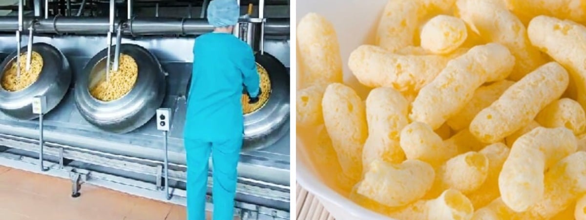 Как делают кукурузные палочки в Беларуси? Появилось видео с завода — Видео