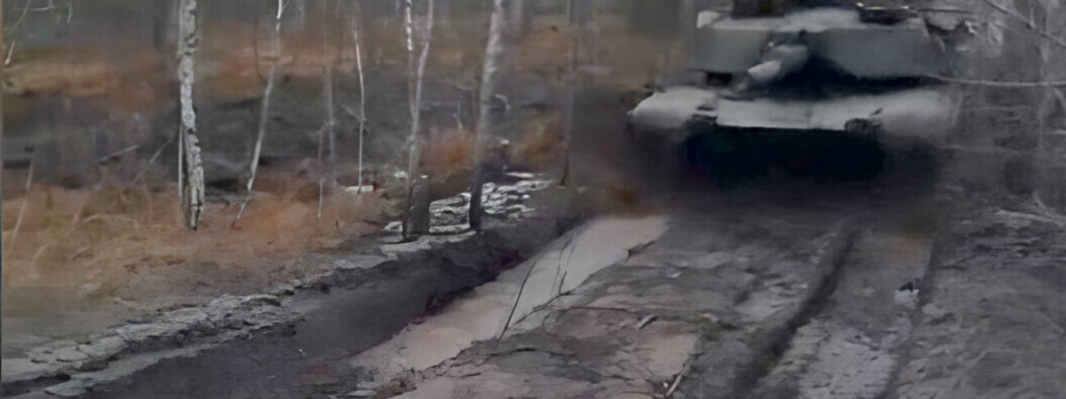 Появилось первое видео американского танка Abrams в Украине — Видео