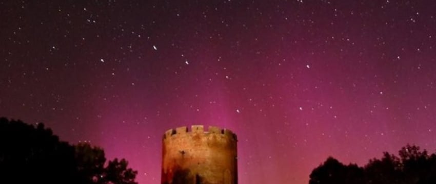 Северное сияние над Каменцем - красивые фото