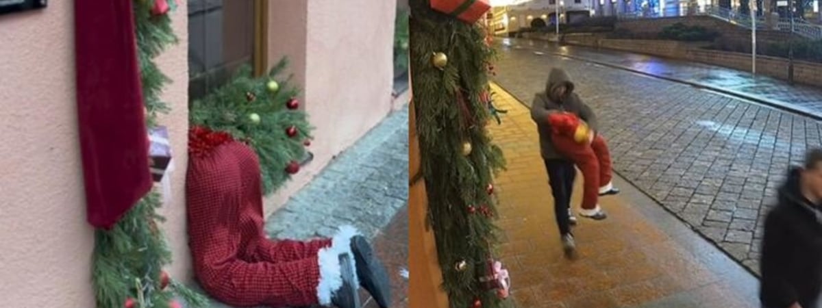 В Гродно милиция вычислили местного «Гринча» и вернула *опу Санта Клауса на место