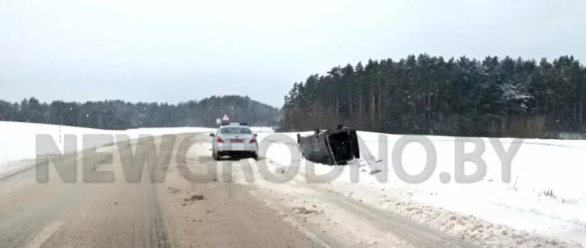 Катафалк перевернулся в Гродно