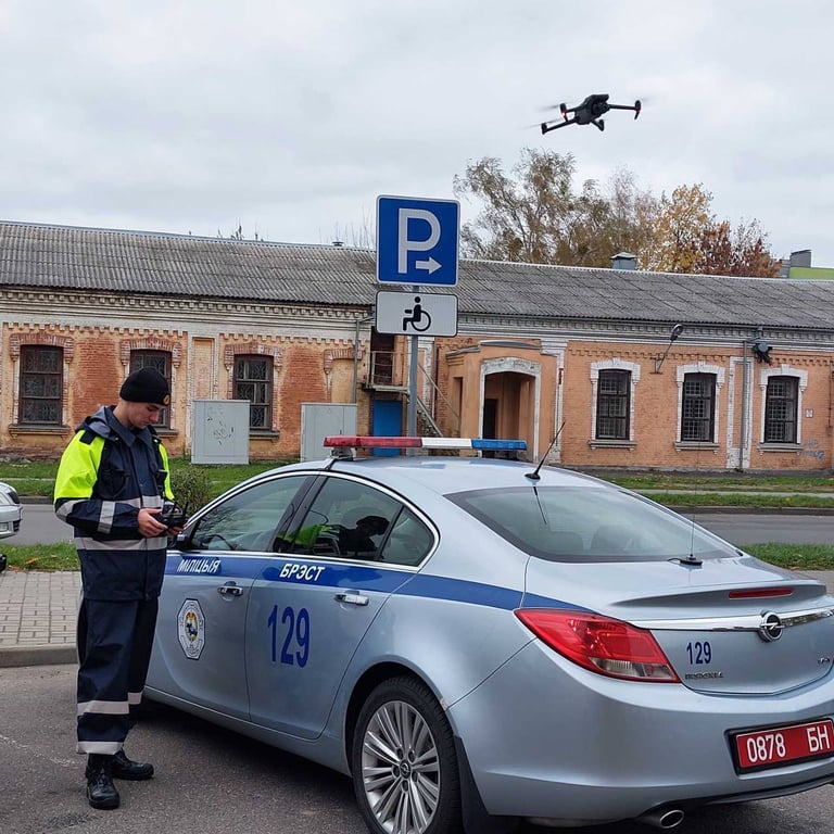 В Бресте ГАИ начали использовать дроны для поиска нарушителей правил дорожного движения