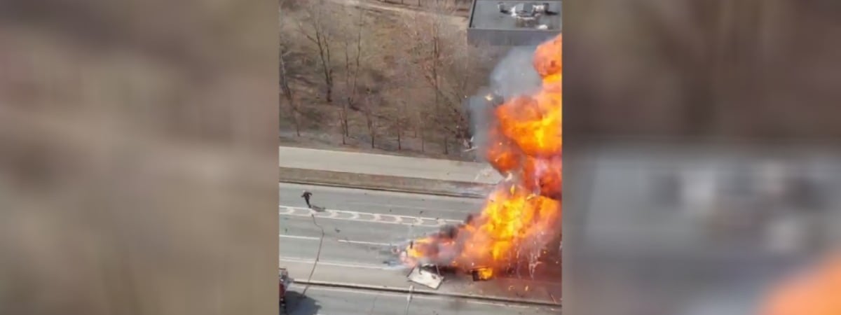 В сети появилось видео со взрывом «Газели» в Москве — Видео
