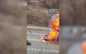 В сети появилось видео со взрывом «Газели» в Москве — Видео