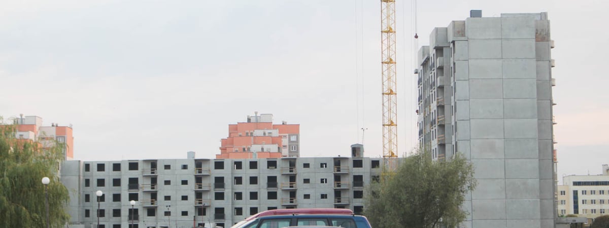 Посмотрите, как в Гродно строят новые дома в спальном районе