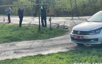 В Бресте таксист сбил велосипедиста. Фото с места ДТП