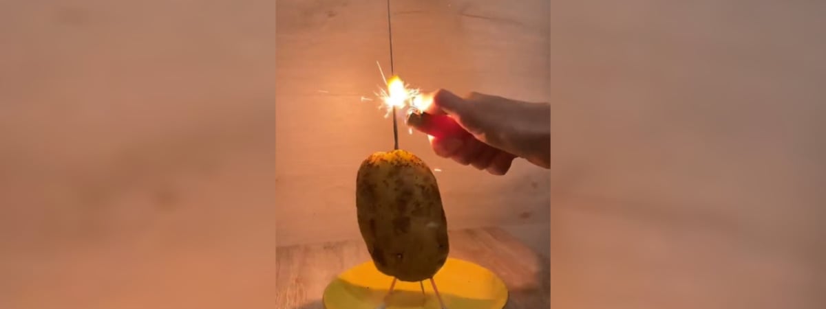 Белорусы зажгли бенгальский огонь прямо в картошке и собрали тысячи просмотров. Зачем? — Видео