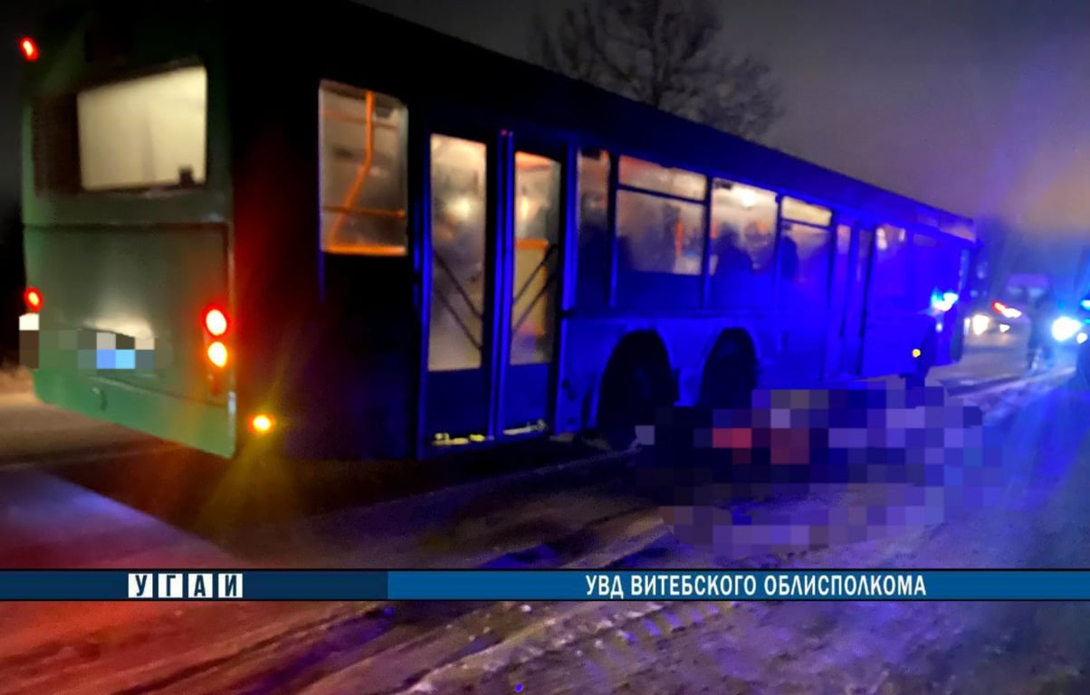 Под Полоцком автобус насмерть сбил женщину. Фото ГАИ