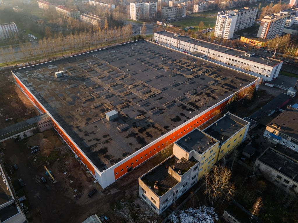 Вид на торгово-логистический центр с воздуха. Фото kproekt.by