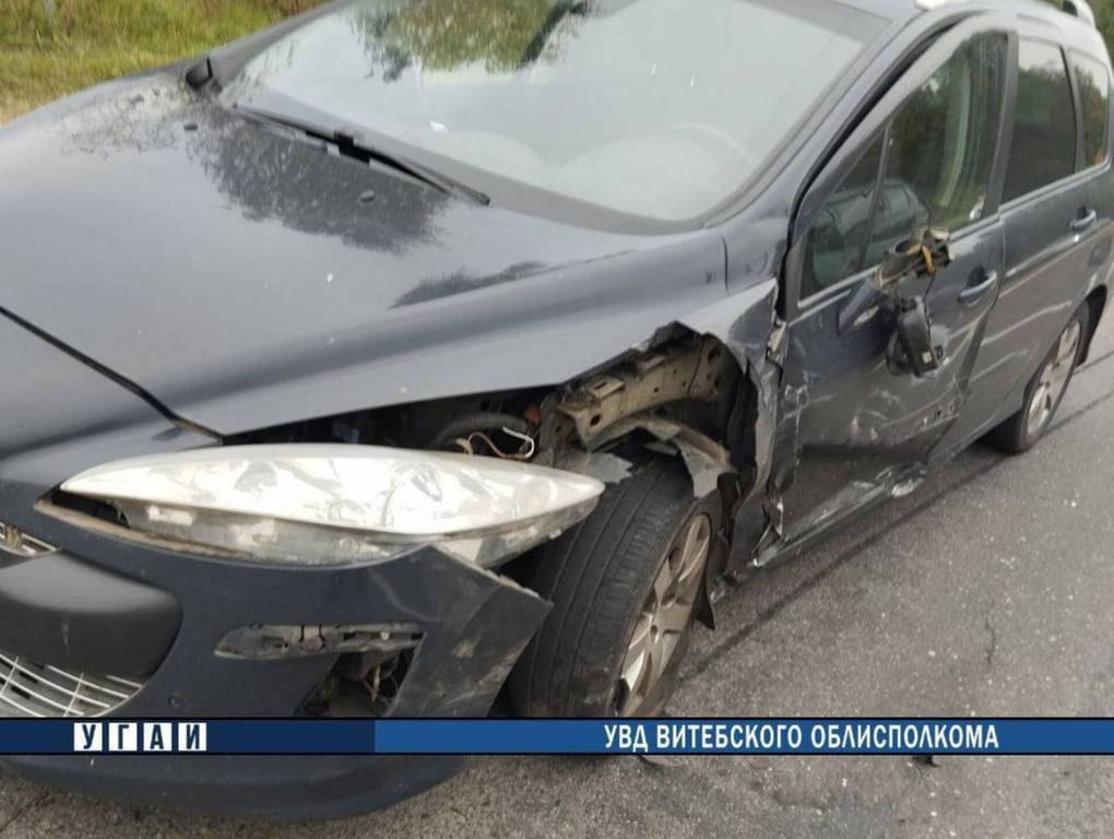 Два человека пострадали в результате лобового столкновения в Витебском районе. Фото ГАИ