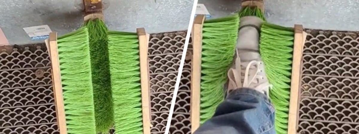 «Раз – и заходишь чистенький» — Минчане показали самодельное устройство, которое спасает от грязи в подъезде — Видео