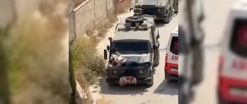 Израильские солдаты привязали раненого палестинца к джипу на Западном берегу, видео стало вирусным