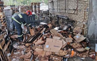 В Березе произошел пожар на территории магазина «Светофор»