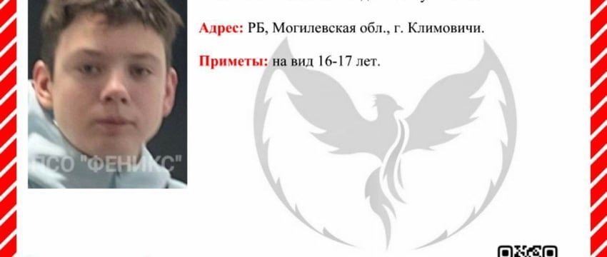 В Климовичах пропал 16-летний подросток — его ищут уже больше месяца