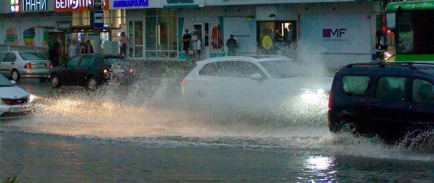 Декадная норма осадков выпала в Витебске всего за два дня