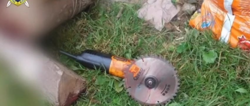 Болгарка попала в шею мужчине в Раубичах при заготовке дров