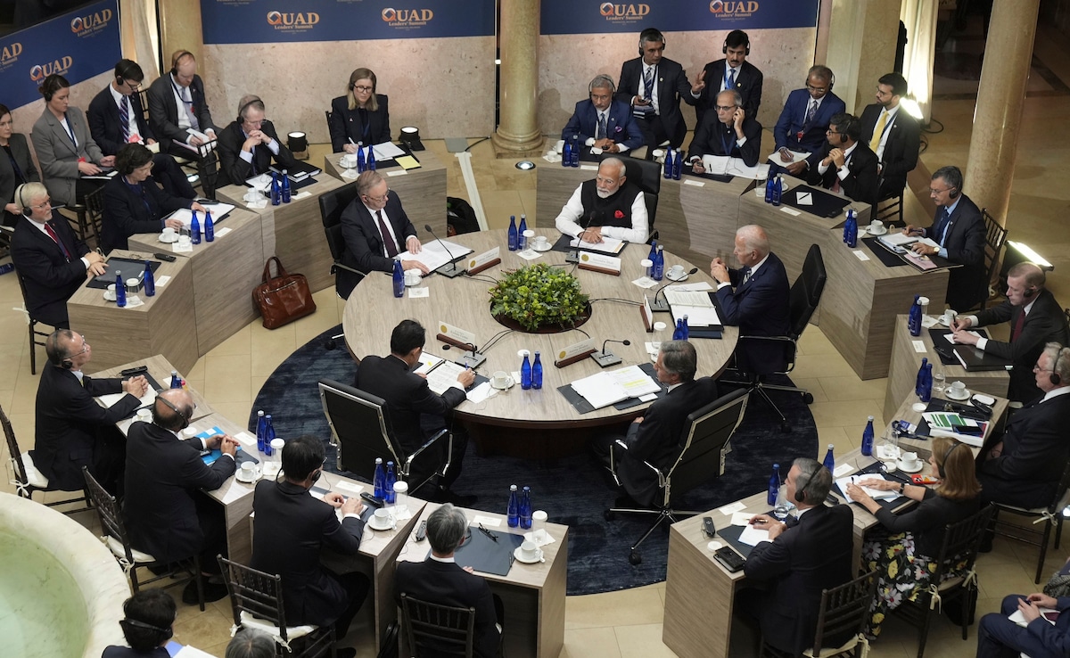PM Narendra Modi, Joe Biden, Anthony Albanese and Fumio Kishida meet at the Quad leaders summit at Archmere Academy in Claymont