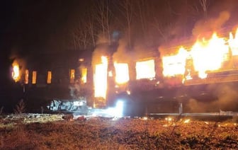 Дизель-поезд загорелся под Лидой