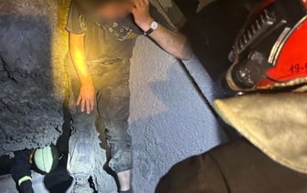 Спасение пострадавшего от обломка бетона в Солигорске