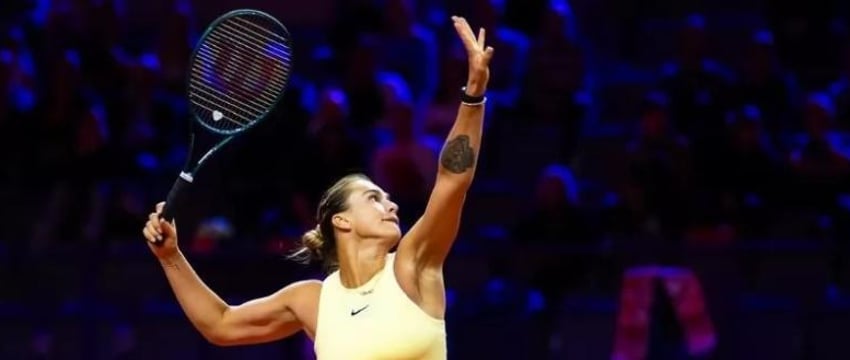Арина Соболенко на турнире WTA в Мадриде