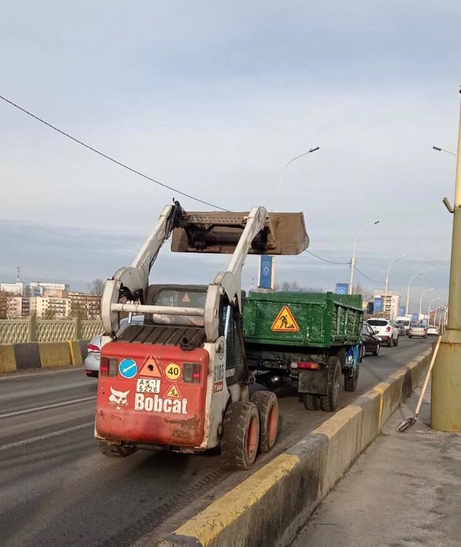 Работы на мосту по бульвару Шевченко в Бресте