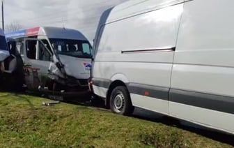 ДТП с тремя микроавтобусов случилось в Минске