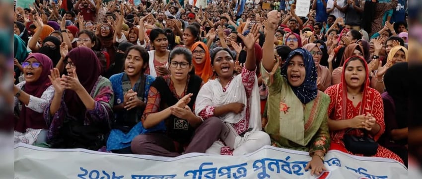 Ранения получили 100 человек в результате столкновений студентов в Бангладеше во время протестов против квотирования рабочих мест.