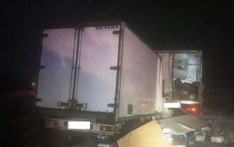 Три грузовика столкнулись в Барановичском районе