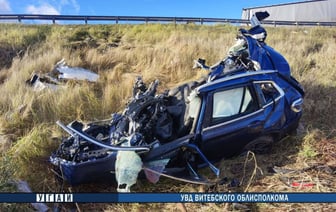 «BMW» влетела под фуру в Оршанском районе, водителя вытаскивали спасатели