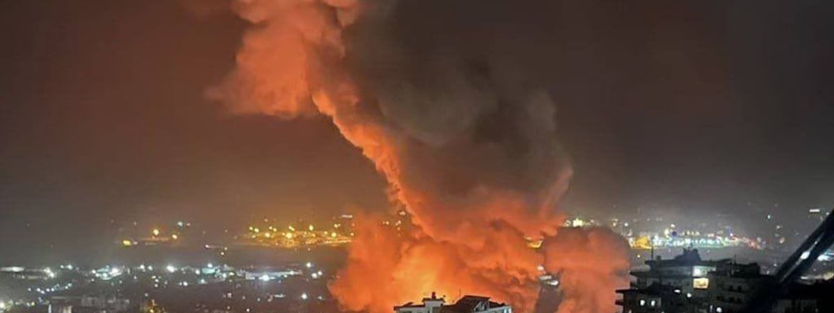 Израиль нанёс массированный удар по столице Ливана Бейруту. Кто цель? — Видео