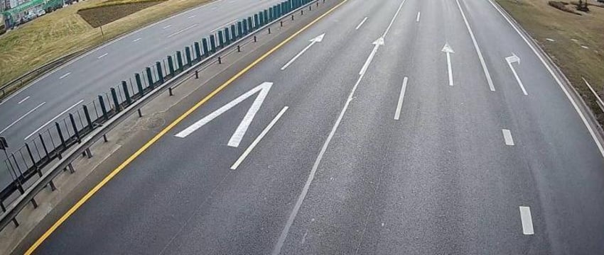 На Минской кольцевой появилась экспериментальная разметка
