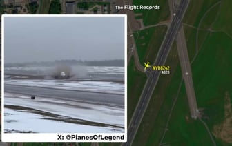 Появилось видео, как в Вильнюсе пассажирский самолёт промазал мимо посадочной полосы — Видео