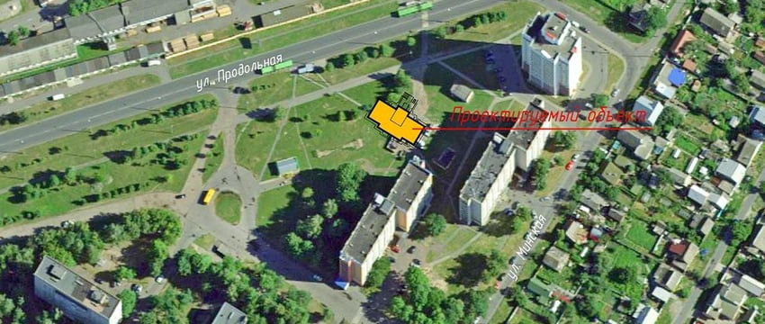 Новостройка в Гомеле: место для застройки на улице Продольной