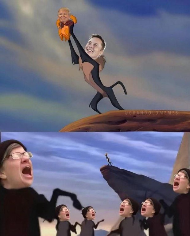 Илон Маск стал мемом после прыжков на митинге Трампа