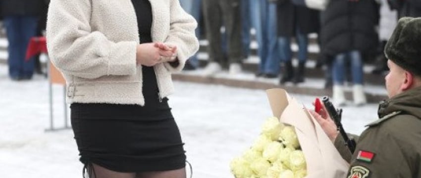 Предложение на присяге сделал своей девушке военнослужащий в Бресте