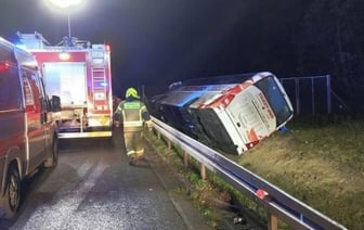 Белорусский автобус перевернулся в Польше – 6 пострадавших
