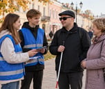 В Волковыске провели акцию в поддержку людей с нарушением зрения