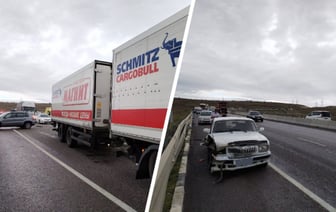 На видео попало, как в России за 20 минут 32 авто улетели в отбойник. Как так? — Видео