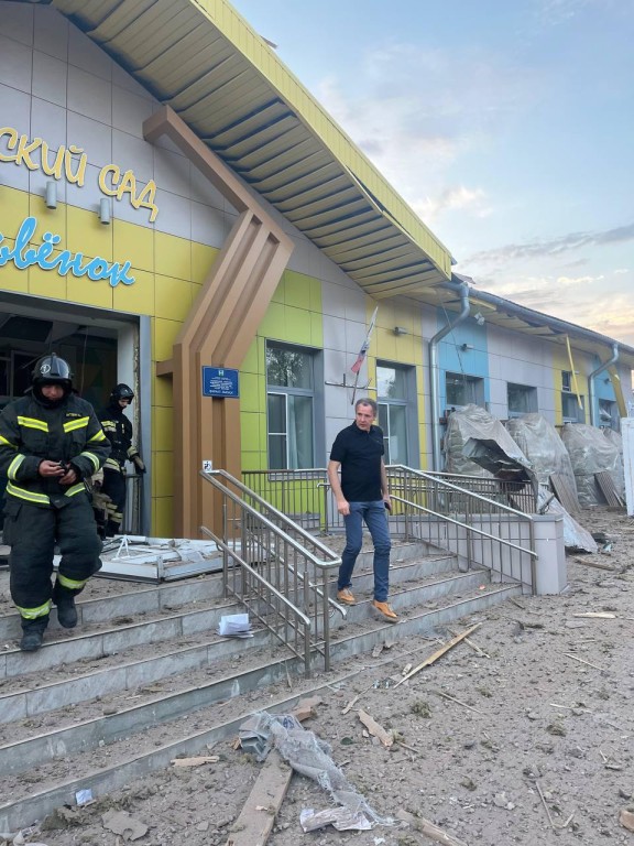 Детский сад разрушен снарядом в Белгороде