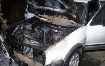 В Каменецком районе горел автомобиль