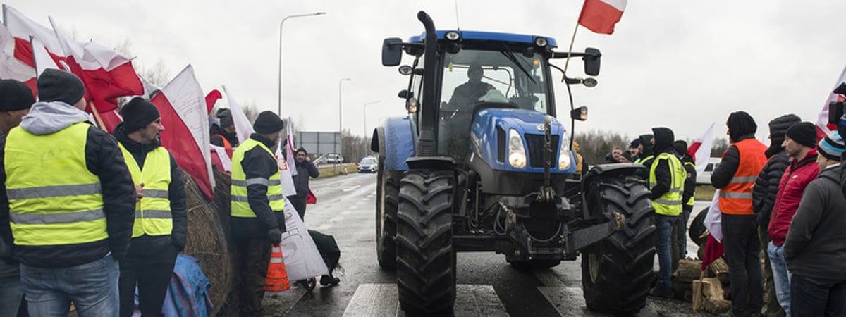 Белорус насмерть сбил мужчину во время протестов фермеров в Польше