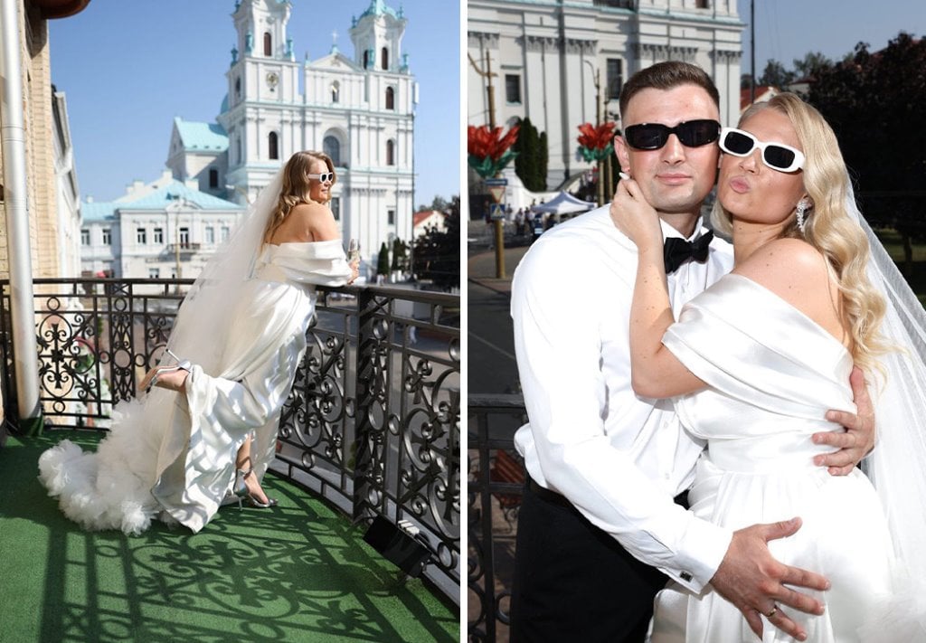 «Человек сто точно было». В Гродно устроили масштабную ловлю букета невесты