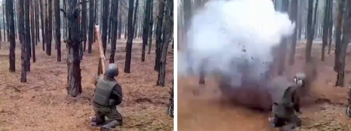 Россияне показали, как разминируют лес палками — Видео