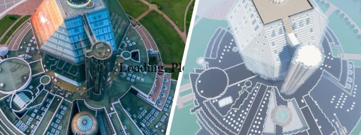 «А внутри обустроено?» — В Minecraft построили Национальную библиотеку Беларуси. Насколько похожа? — Фото