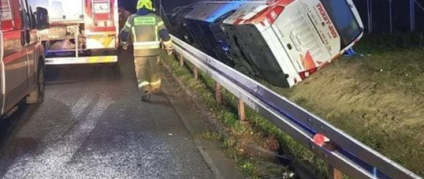 Белорусский автобус попал в ДТП в Польше, есть пострадавшие