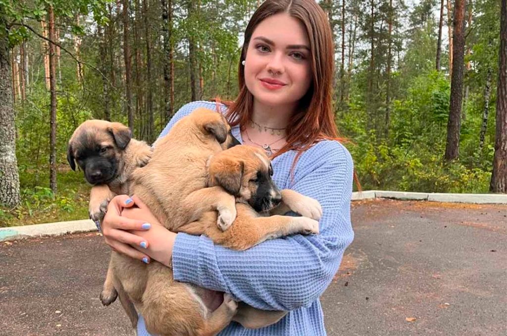 Жуткая история из Беларуси: щенков оставили в завязанном мешке. Их удалось спасти